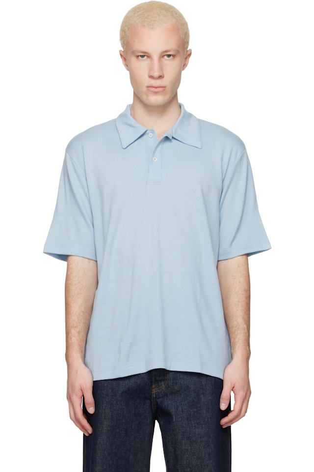 Lady White Co. — Blue Summer Wool Polo
