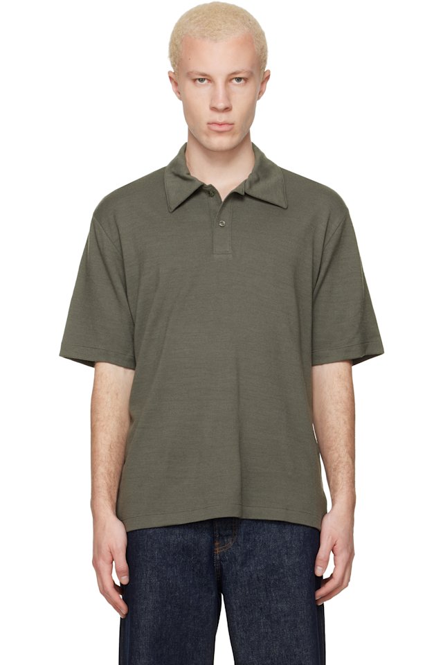 Lady White Co. — Taupe Summer Wool Polo