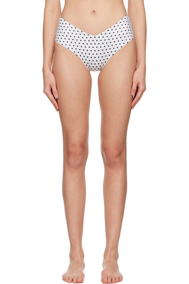 Belle Anna — White & Black Raw Bikini Bottom