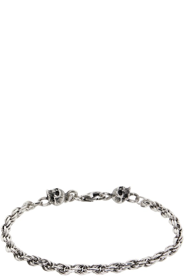 Emanuele Bicocchi — SSENSE Exclusive Rope Chain Skulls Bracelet
