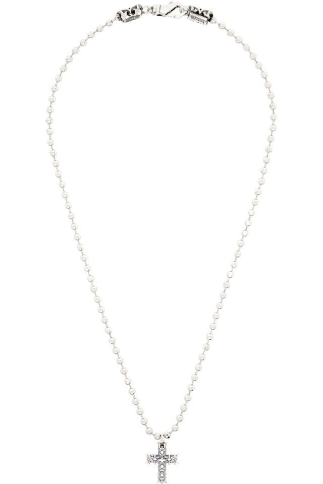 Emanuele Bicocchi — Beaded Chain Notre-Dame Cross Necklace