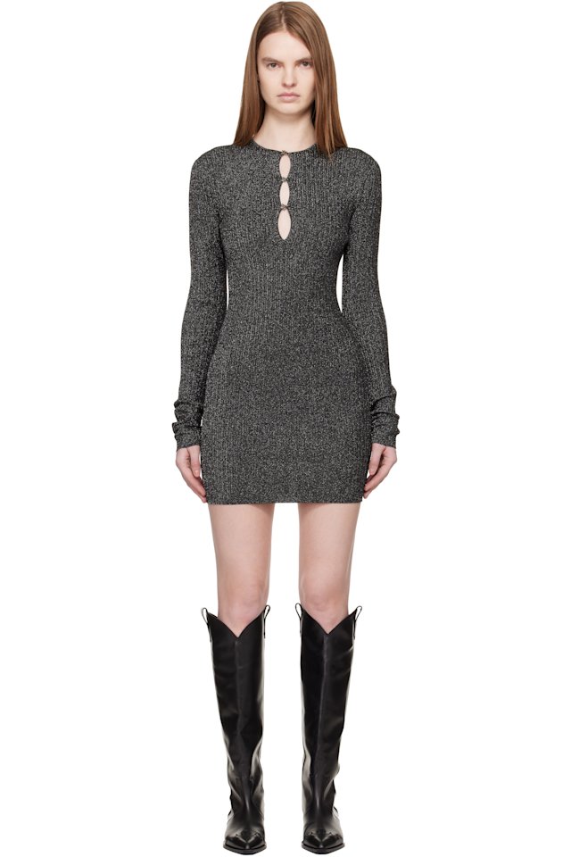 AMIRI — Gray MA Hardware Minidress