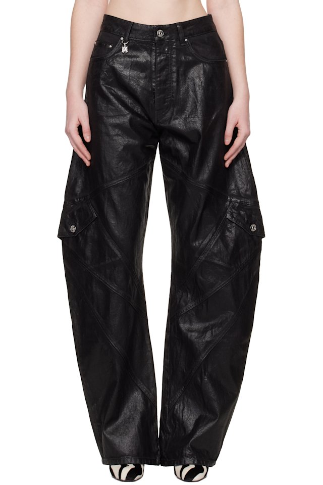 AMIRI — Black Waxed Paneled Jeans