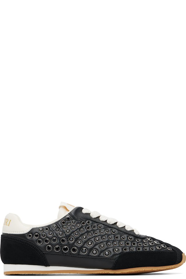 AMIRI — Black Stud Pacific Flat Sneakers