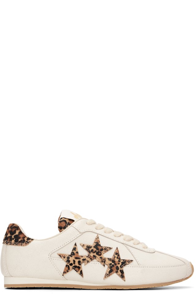 AMIRI — Off-White Leopard Pacific Flat Sneakers
