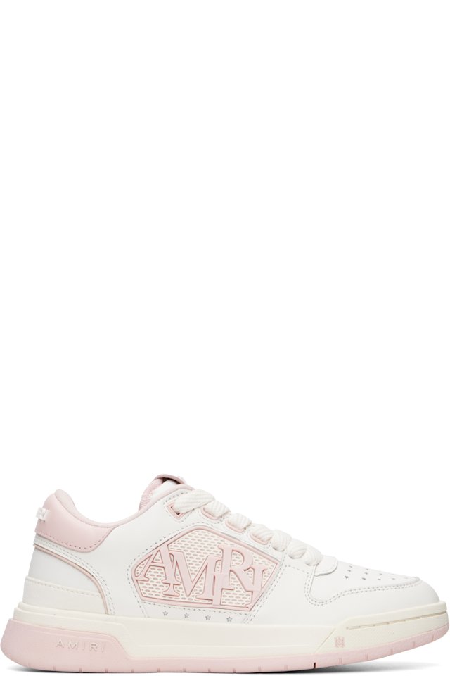 AMIRI — White & Pink Classic Low Sneakers