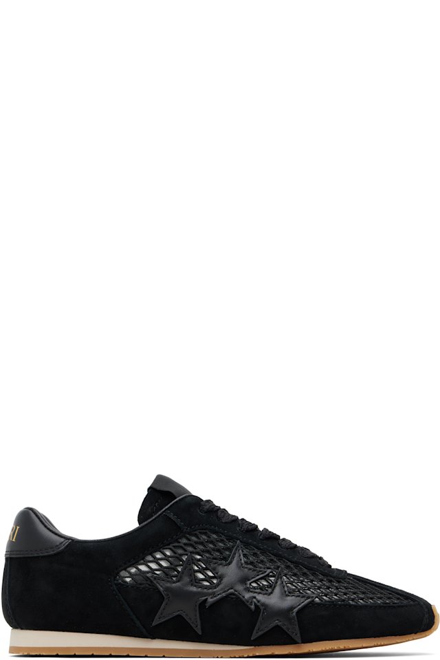 AMIRI — Black Mesh Pacific Flat Sneakers