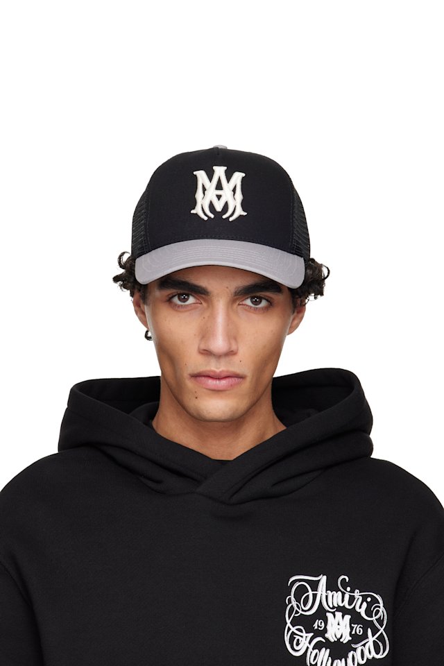 AMIRI — Black & Gray MA Trucker Cap
