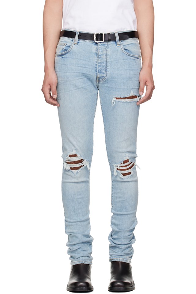 AMIRI — Blue Croc MX1 Jeans