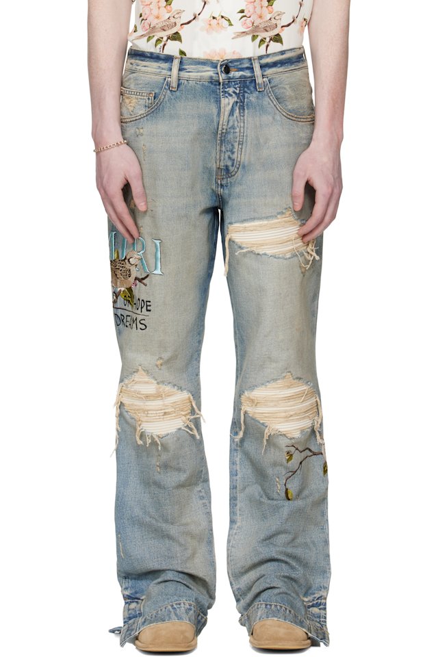 AMIRI — Blue Chateau MX1 Straight Flare Jeans