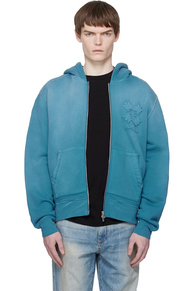 AMIRI — Blue MA Quad Zip Hoodie