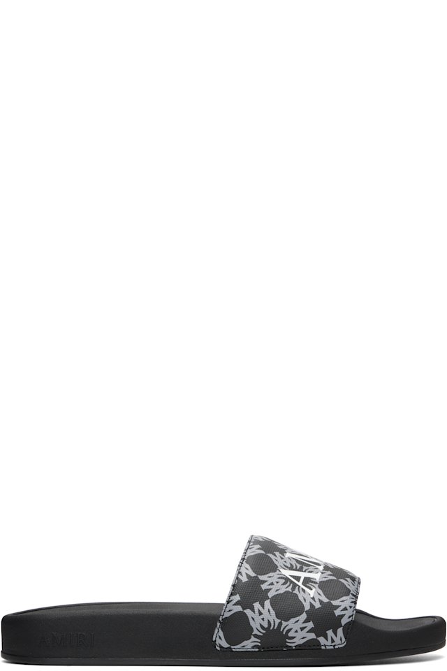 AMIRI — Black MA Quad Canvas Pool Slides