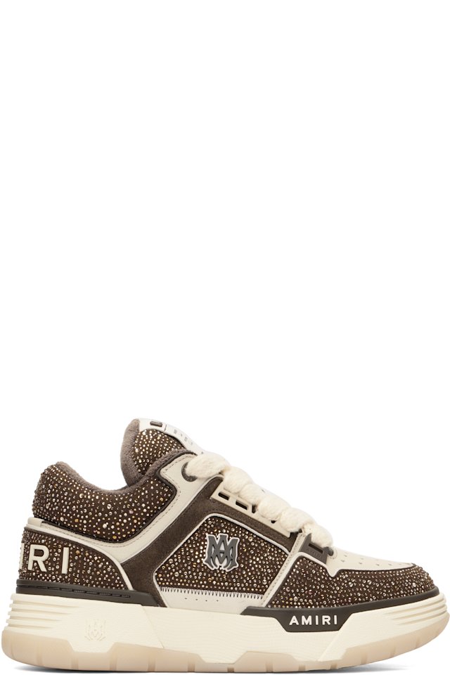 AMIRI — Brown & Beige Crystal MA-1 Sneakers