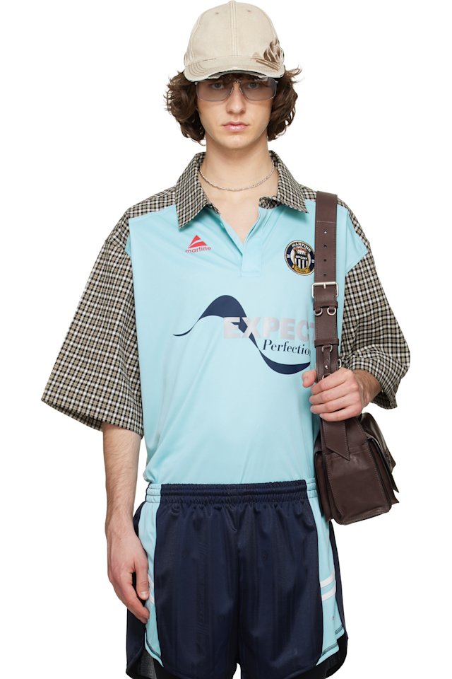 Martine Rose — Blue & Green Polo