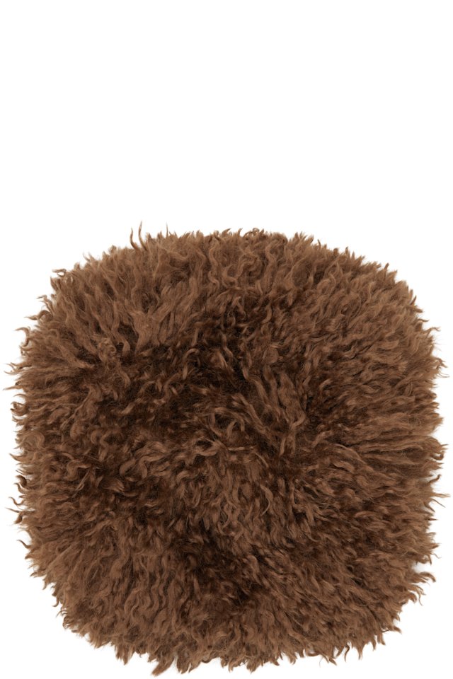 Anna Sui — SSENSE Exclusive Brown Faux-Fur Muff Hand Warmer