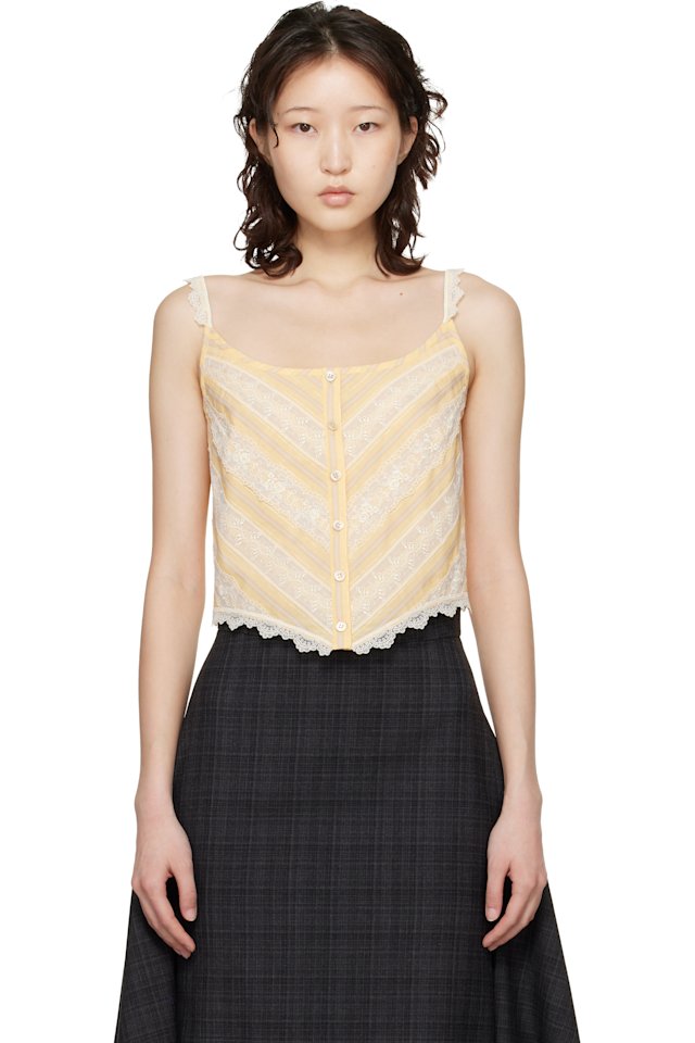 Anna Sui — Yellow Corset Top