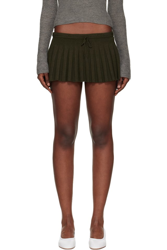 GUIZIO — Khaki Vivienne Miniskirt