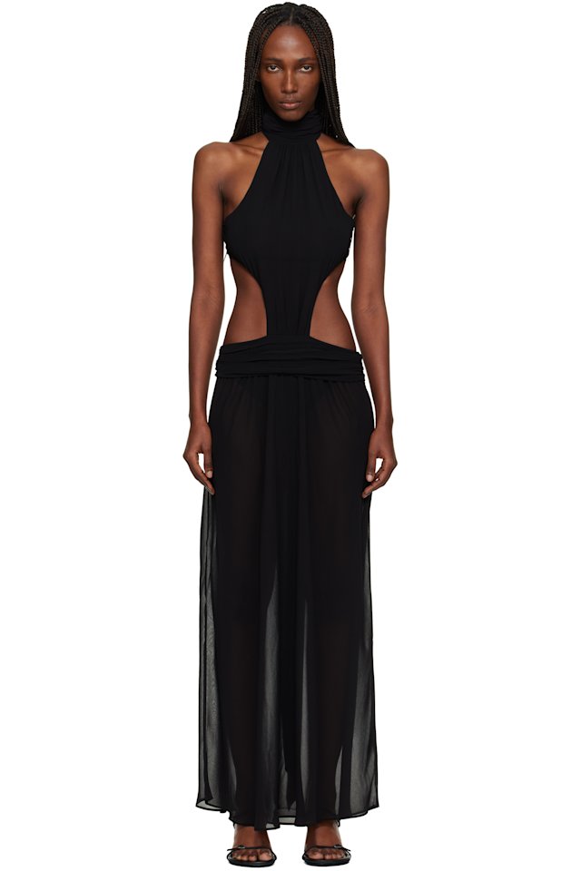 GUIZIO — Black Marais Maxi Dress