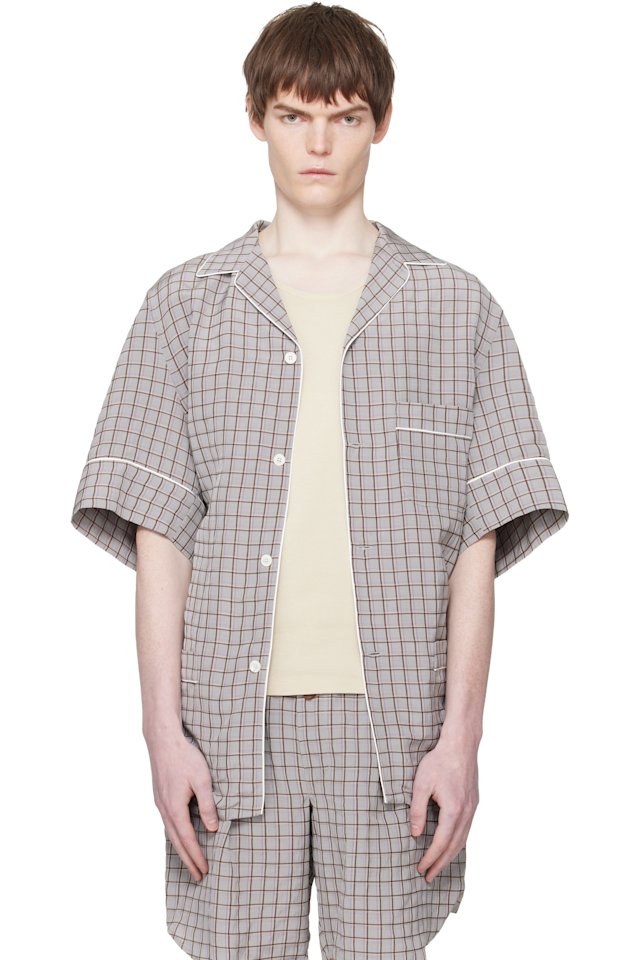 Hed Mayner — Gray & Brown SS Shirt