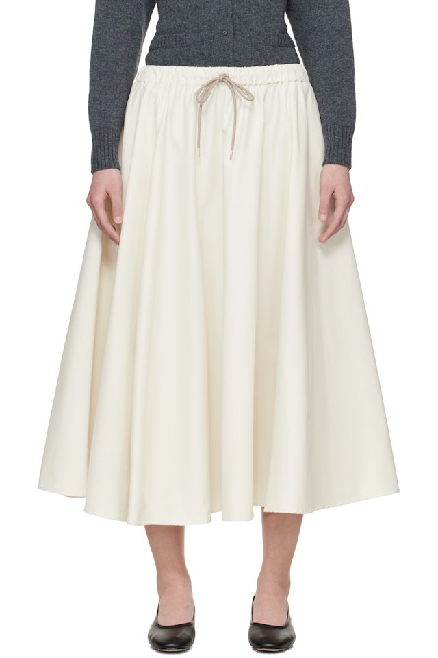 Cordera — White Technical Midi Skirt