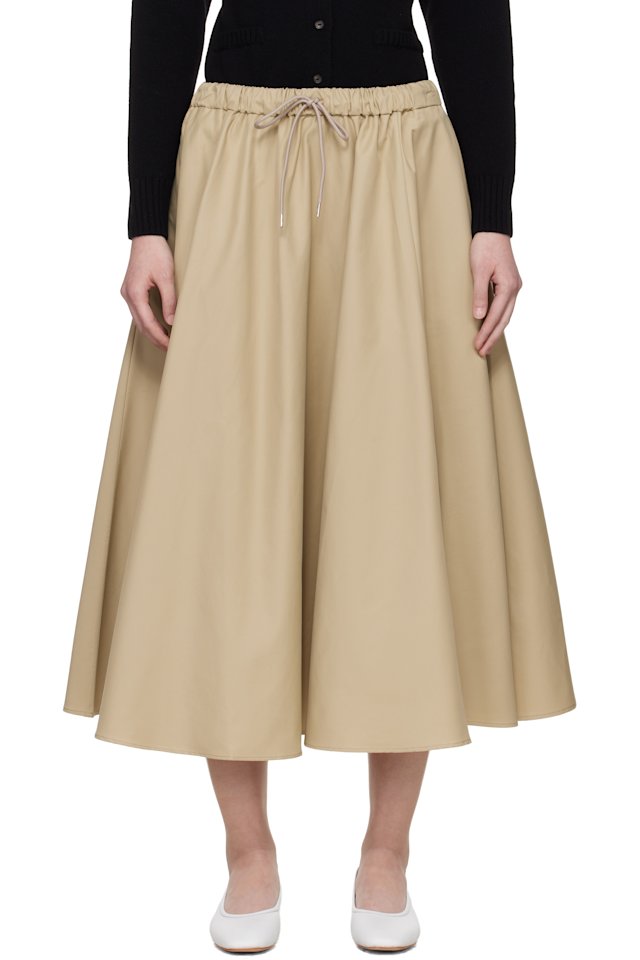 Cordera — Beige Technical Midi Skirt
