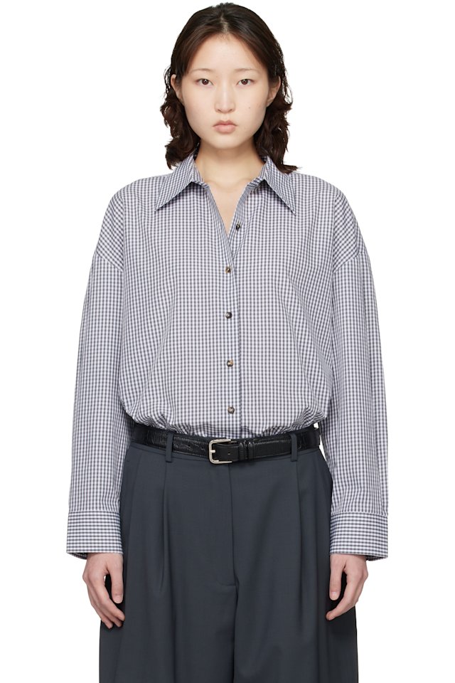 Cordera — Gray & White Oversized Shirt
