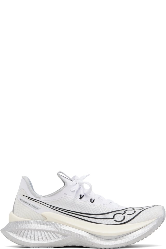 Saucony — White Endorphin Pro 5 Sneakers