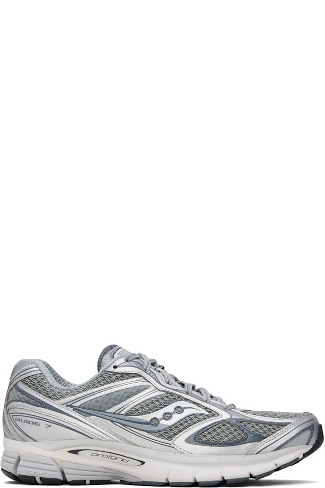 Saucony — Silver ProGrid Guide 7 Sneakers
