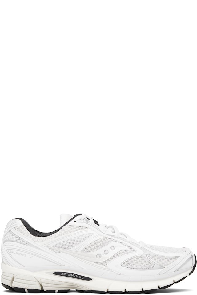 Saucony — White ProGrid Guide 7 Sneakers