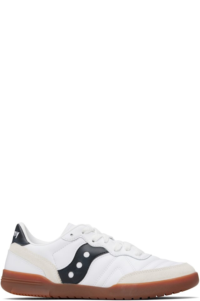 Saucony — White 586i Leather Sneakers