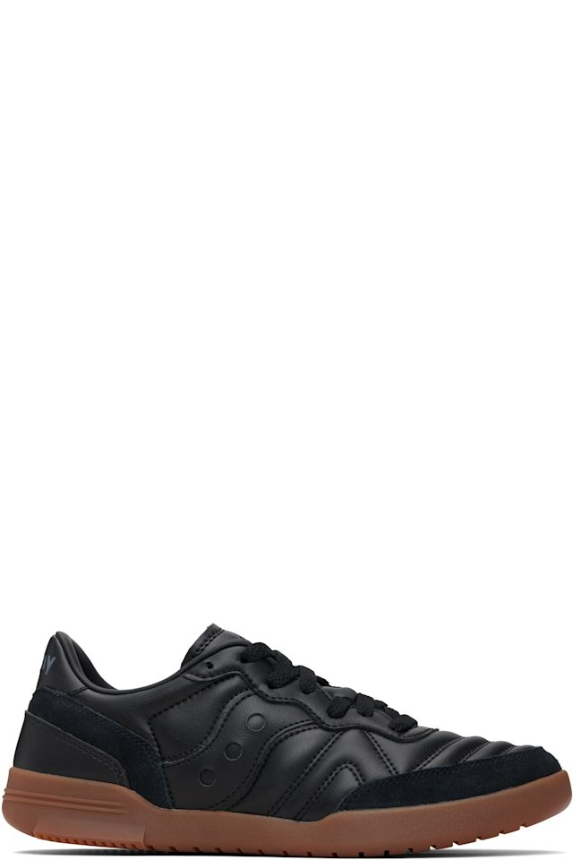 Saucony — Black 586i Leather Sneakers