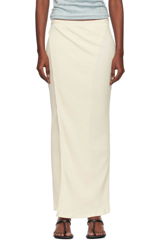 Baserange — Off-White Brig Maxi Skirt