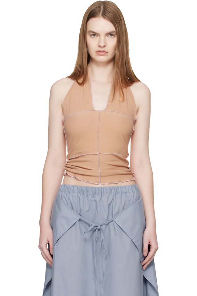 Baserange — Tan Cinder Halter Top