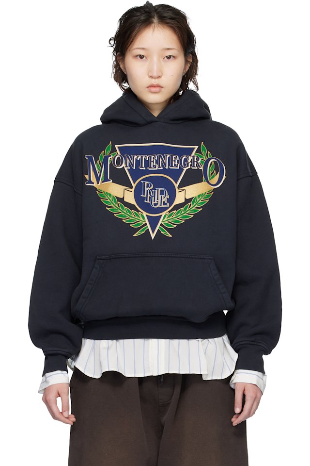 Rhude — Black Montenegro Regatta Hoodie