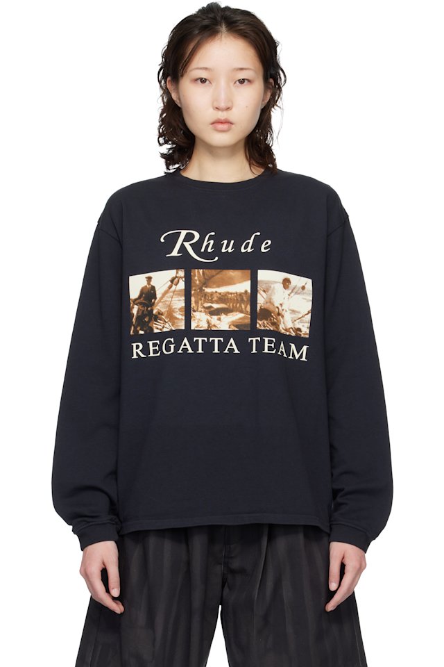 Rhude — Black USVI Regatta Tour LS T-shirt