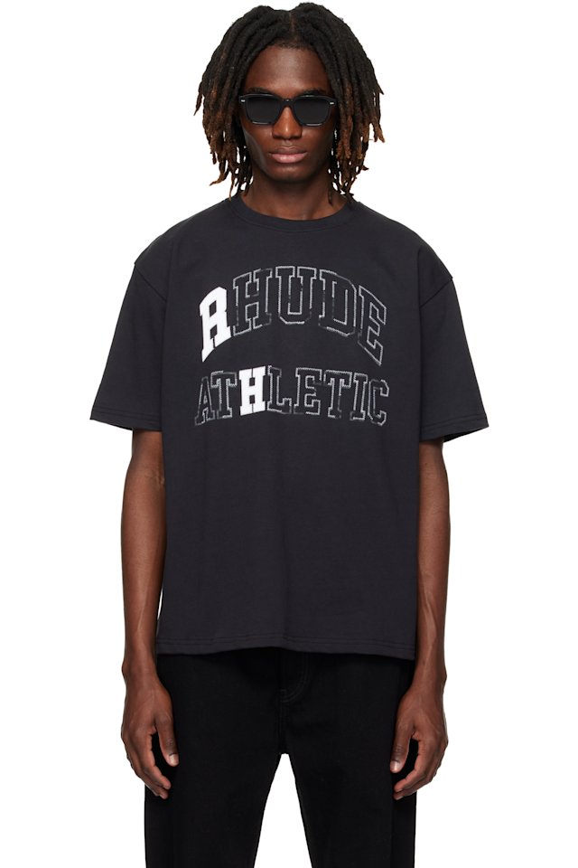 Rhude — Black 'Rhude Athletic' T-shirt