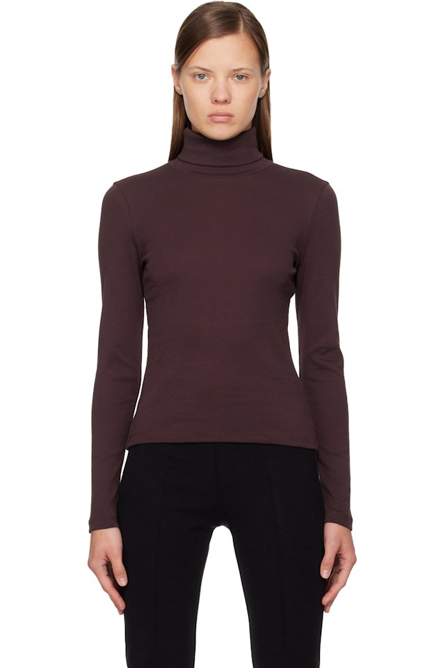 FLORE FLORE — Brown Dinah Turtleneck