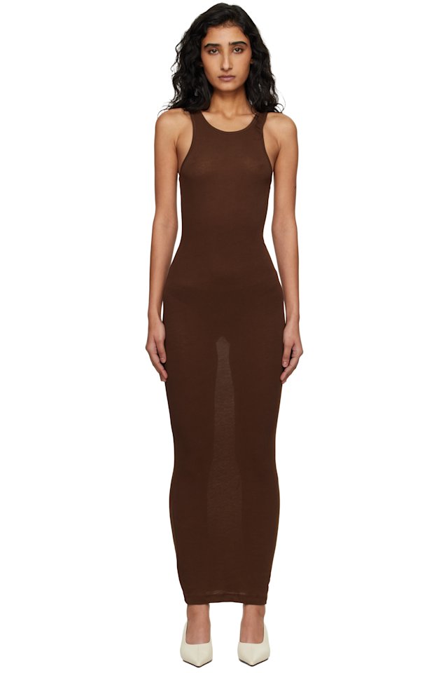 Entire Studios — Brown Muscle Tank Midi Dress