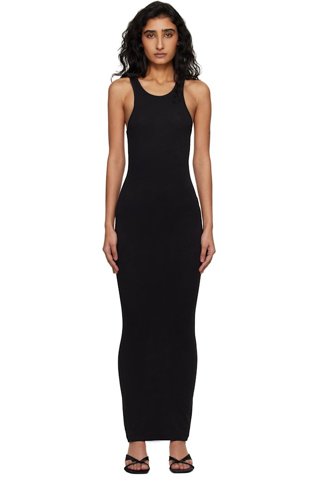 Entire Studios — Black Muscle Tank Midi Dress