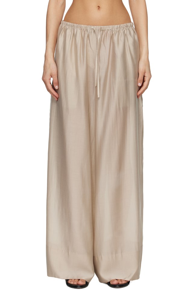 Entire Studios — Beige Vento Wide Leg Trousers