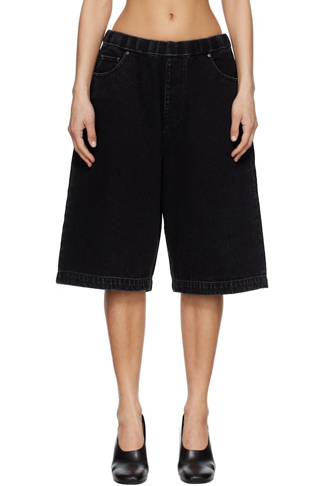 Entire Studios — Black Spar Denim Shorts