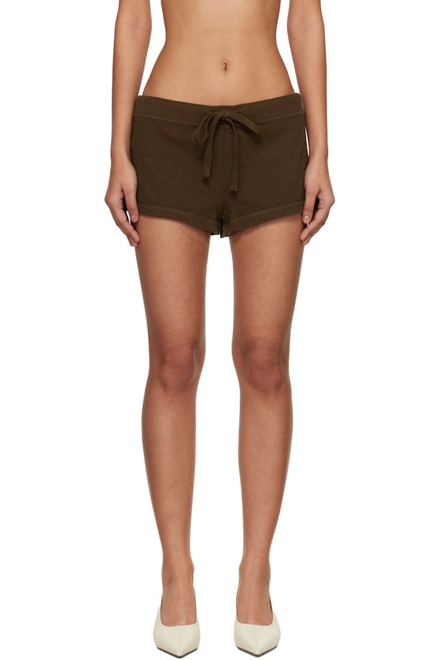 Entire Studios — Brown Lightweight Micro Shorts