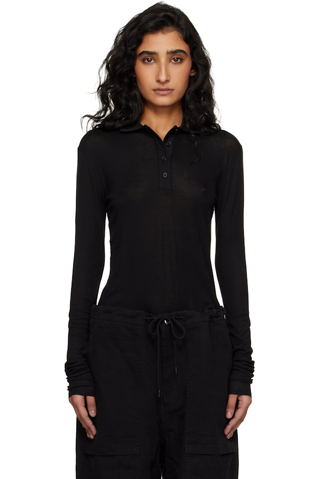Entire Studios — Black LS Polo
