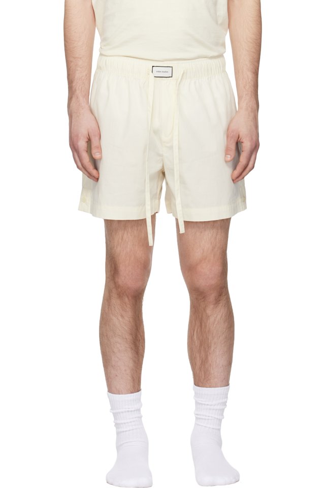 Entire Studios — Off-White Pajama Shorts