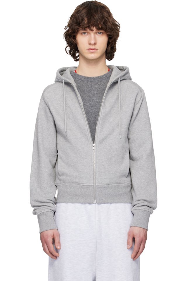 Entire Studios — Gray Slim Zip Up Hoodie