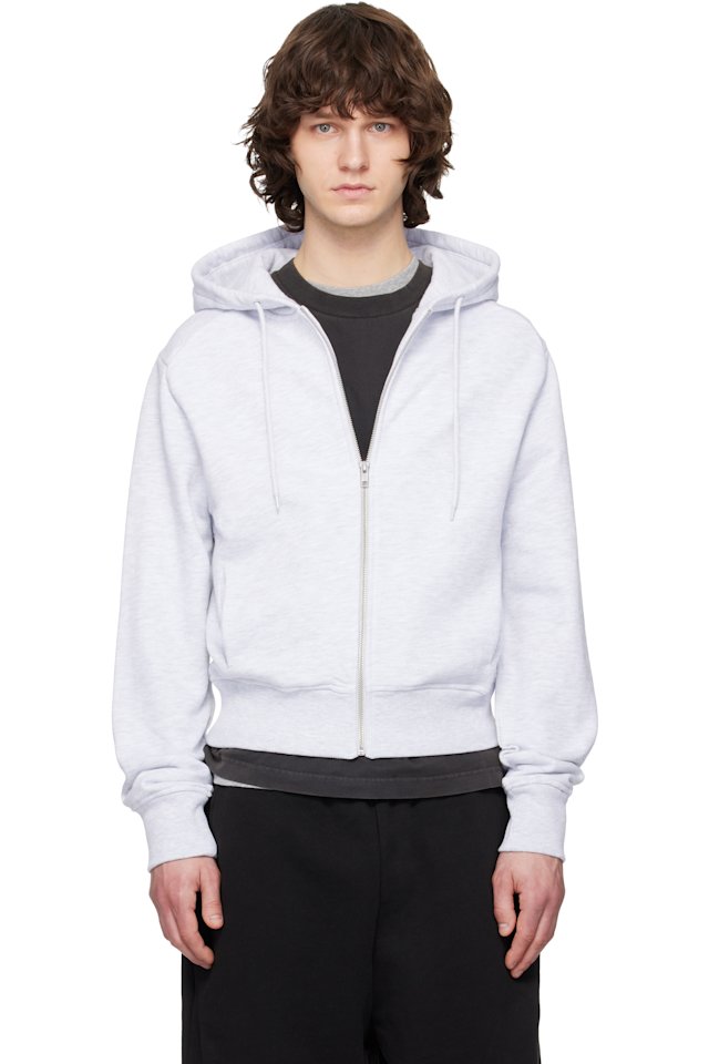 Entire Studios — Gray Slim Zip Up Hoodie
