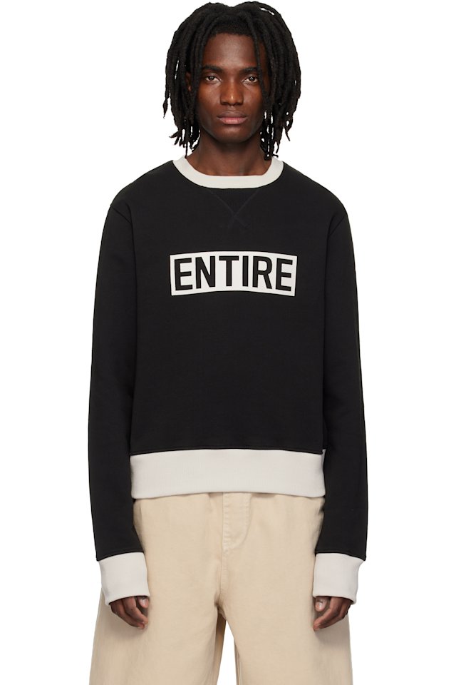 Entire Studios — Black Contro Crew Sweatshirt