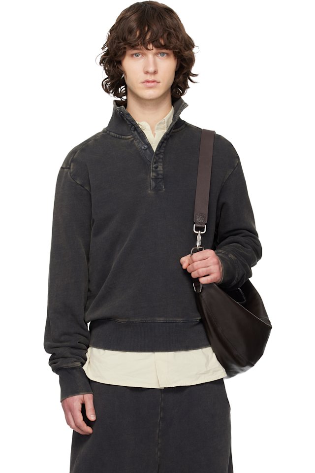 Entire Studios — Black Port Pullover Sweatshirt