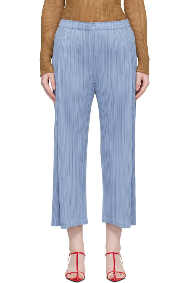 PLEATS PLEASE ISSEY MIYAKE — Blue Monthly Colors December Trousers
