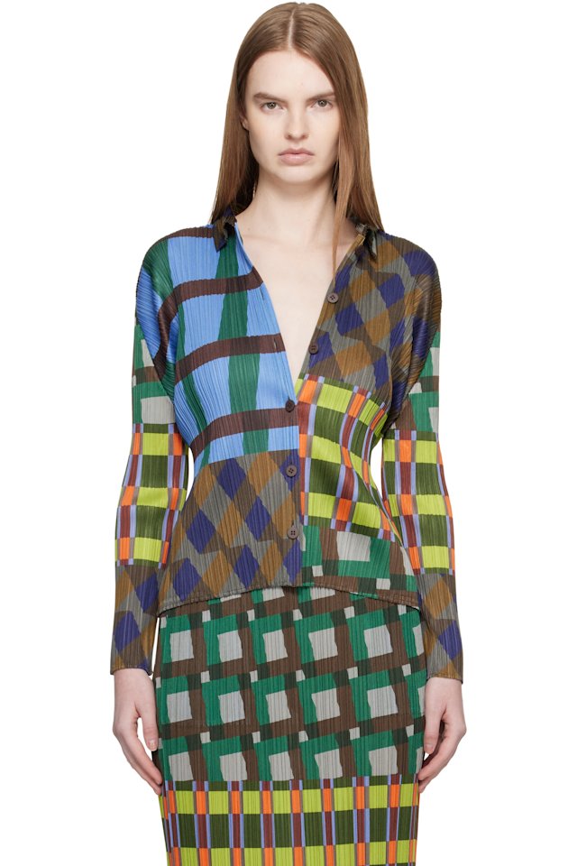 PLEATS PLEASE ISSEY MIYAKE — Multicolor Harmony Blouse